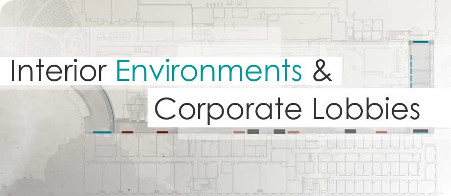 We design and build custom interior environments, displays and lobbies :: Allow us to make your building's interior more attractive and memorable