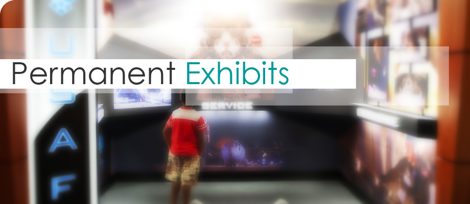 Permanent Exhibits ::  Museum quality exhibits and displays that are permanently installed in lobbies, galleries or other public spaces to create an exciting and memorable experience